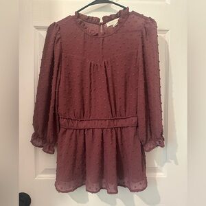 Monteau Mauve Textured Blouse